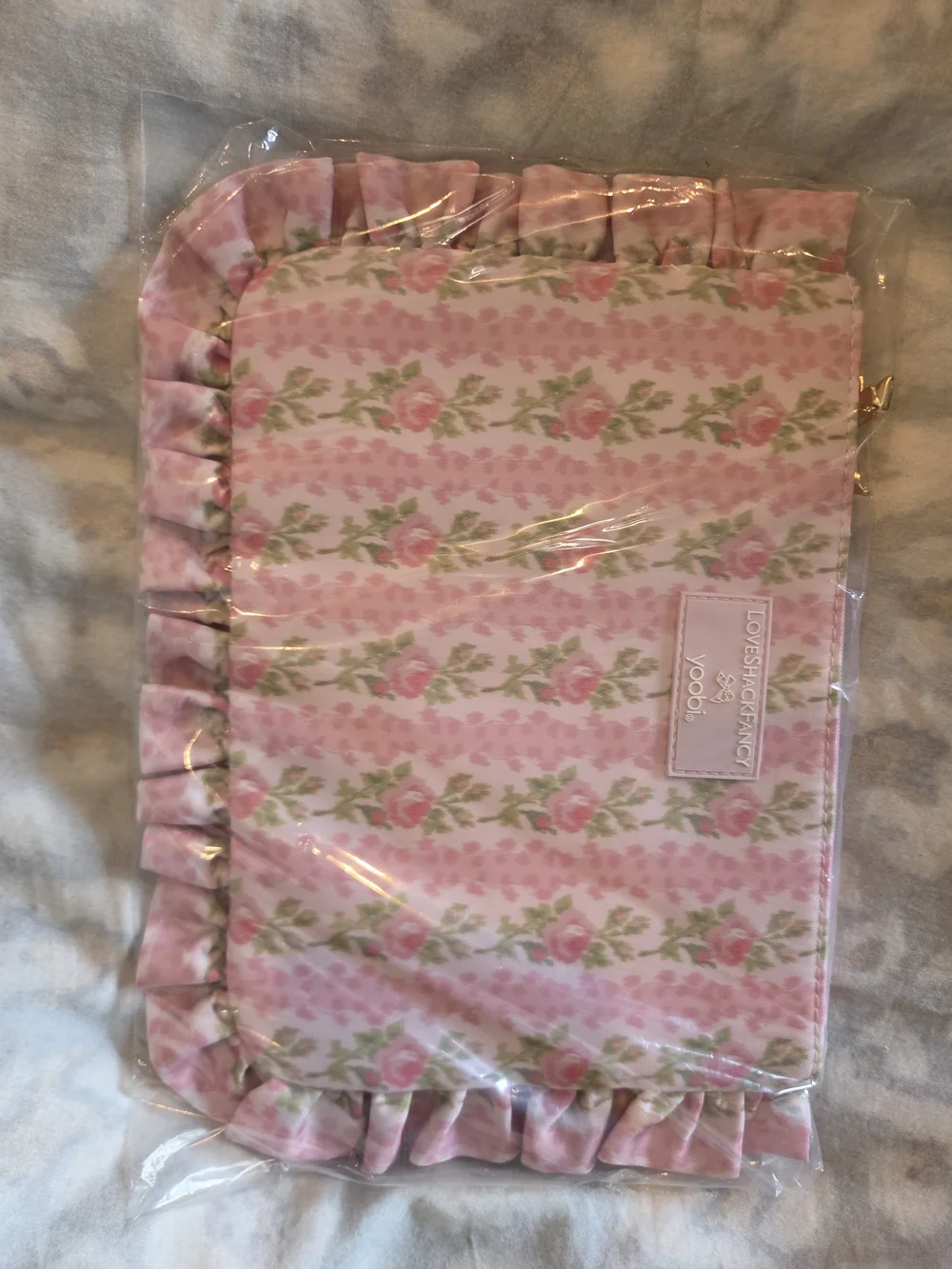 LoveShackFancy x Yoobi Blooming Heirloom Ruffle Accessory Pouch